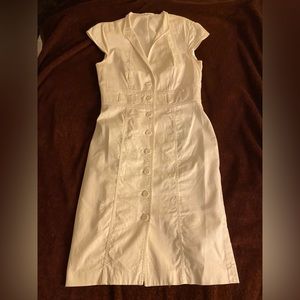 Vintage Calvin Klein White Button Down Dress